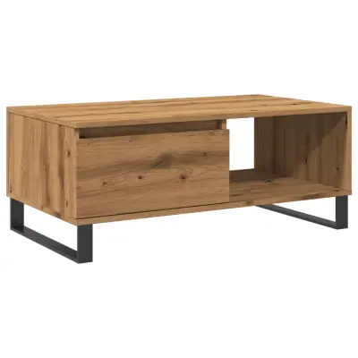vidaXL Klubska mizica artisan hrast 90x50x36,5 cm inženirski les
