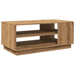vidaXL Klubska mizica artisan hrast 102x55x43 cm inženirski les
