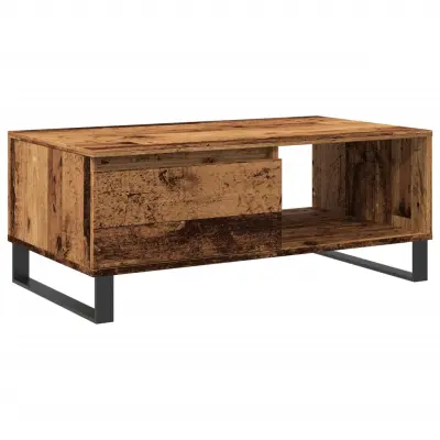 vidaXL Klubska mizica starinski les 90x50x36,5 cm inženirski les