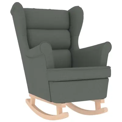 vidaXL Gugalni stol Temno siva 74x90x102 cm Tkanina