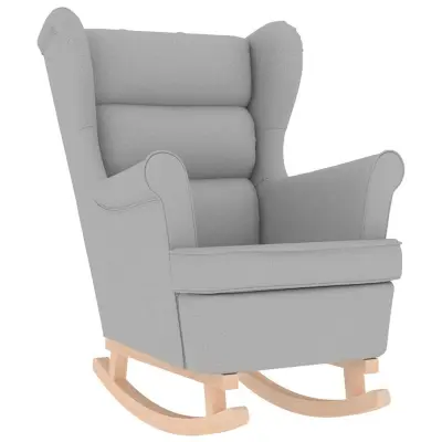 vidaXL Gugalni stol Cloud Grey 74x90x102 cm Tkanina