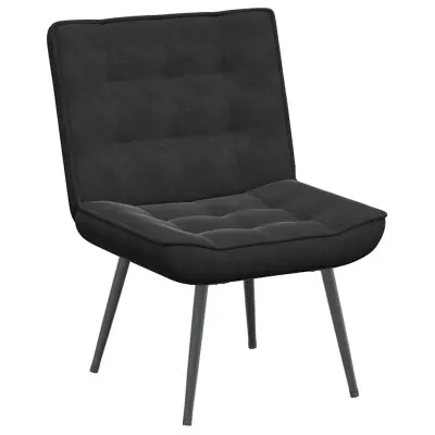 vidaXL Stol za sproščanje črn 64x74x84 cm žamet
