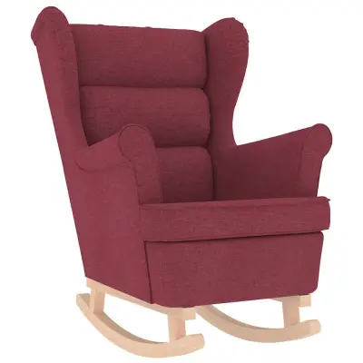 vidaXL Gugalni stol Vino rdeče 74x90x102 cm Tkanina