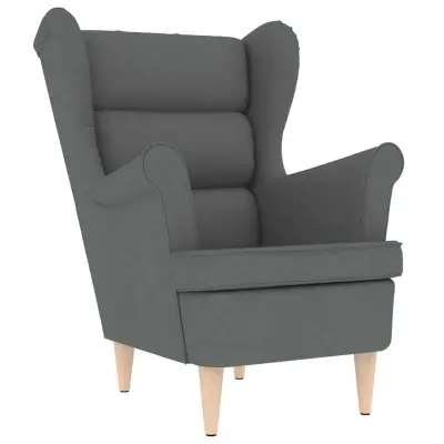 vidaXL Fotelj temno siv 74x84x100 cm blago