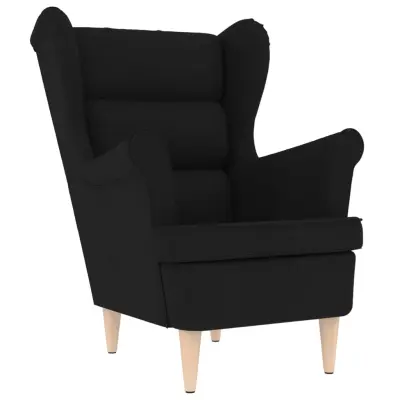 vidaXL Fotelj črn 74x84x100 cm blago