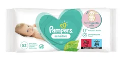 Pampers, Vlažilni robčki za občutljivo kožo, 52 kosov