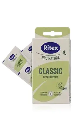 Naravne klasične kondome Ritex Pro, 8 kosov