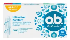 O.B. Original, Normal, Higienski tamponi, 16 kosov - Paket 16 kosov higienskih tamponov O.B. Original Normal - udobje in zaščita za dolgo časa
