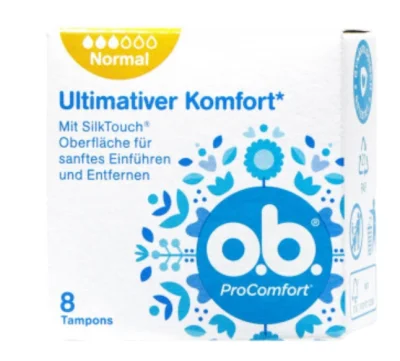O.B. Original, Normal, Higienski tamponi, 8 kosov
