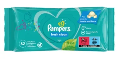 Pampers Fresh Clean Vlažilni Robčki, 52 kosov.