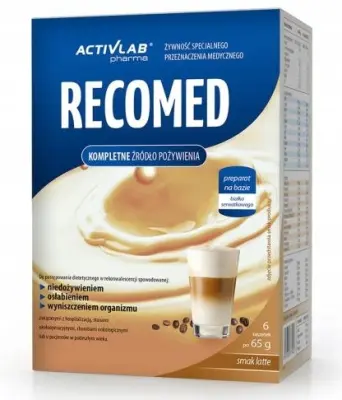 RecoMed, okus latte, 6 vrečk