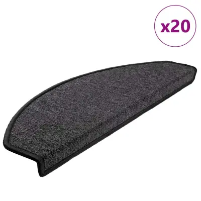vidaXL Podloge za stopnice 20 kosov antracit 65x24x4 cm