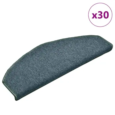 vidaXL Podloge za stopnice 30 kosov temno zelena 65x24x4 cm