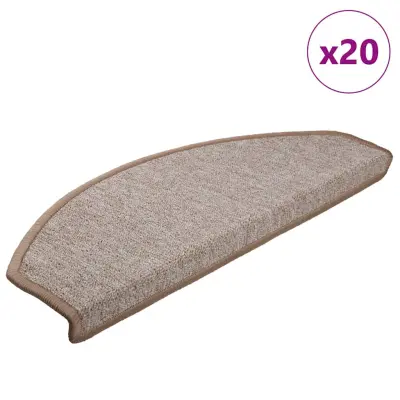 vidaXL Podloge za stopnice 20 kosov svetlo rjava 65x24x4 cm