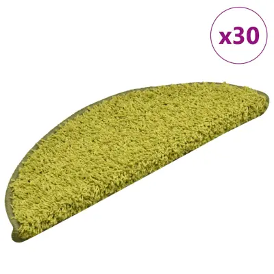 vidaXL Podloge za stopnice 30 kosov zelena 56x17x3 cm
