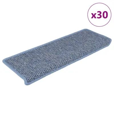 vidaXL Samolepilne preproge za stopnice sisal 30 kosov 65x21x4cm modre