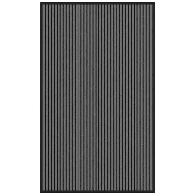vidaXL Predpražnik črtast črn in siv 90x150 cm