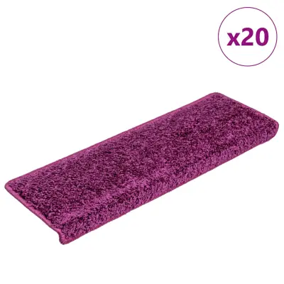 vidaXL Preproge za stopnice 20 kosov 65x21x4 cm vijolične