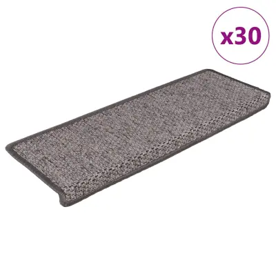 vidaXL Samolepilne preproge za stopnice 30 kosov 65x21x4cm sive in bež
