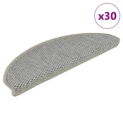 vidaXL Samolepilne preproge za stopnice sisal 30 kosov 65x21x4 cm