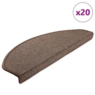 vidaXL Podloge za stopnice 20 kosov Kava rjava 65x24x4 cm