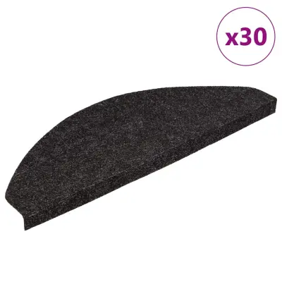 vidaXL Samolepilne preproge za stopnice 30 kos antracit 65x22,5x3,5 cm