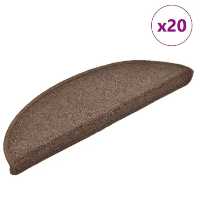vidaXL Podloge za stopnice 20 kosov kava rjava 56x17x3 cm