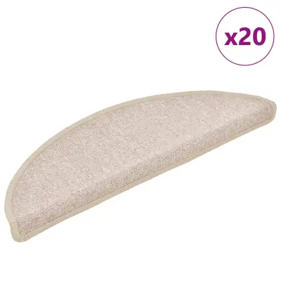 vidaXL Podloge za stopnice 20 kosov taupe 56x17x3 cm