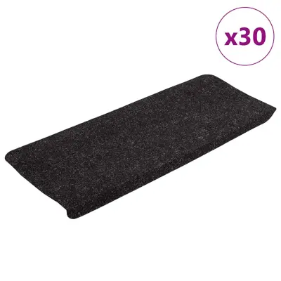 vidaXL Samolepilne preproge za stopnice 30 kos antracit 65x24,5x3,5 cm
