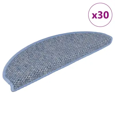 vidaXL Samolepilne preproge za stopnice sisal 30 kosov 56x17x3cm modre