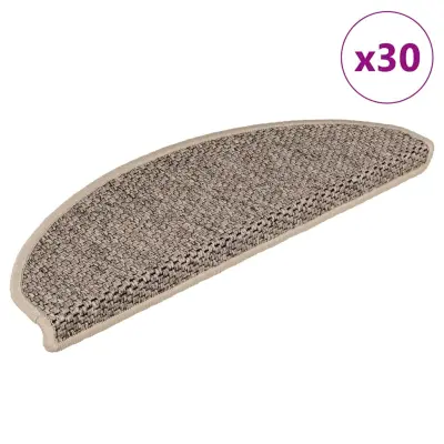 vidaXL Samolepilne preproge za stopnice sisal 30 kosov 65x21x4 cm