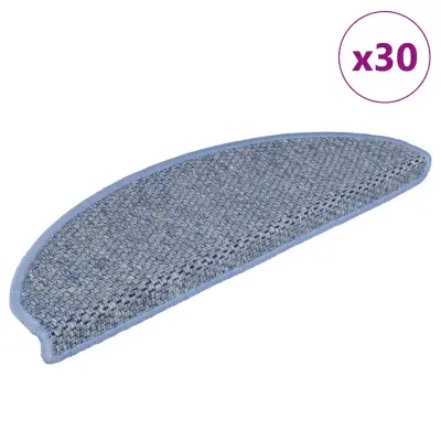 vidaXL Samolepilne preproge za stopnice sisal 30 kosov 65x21x4cm modre