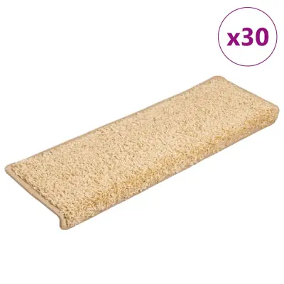 vidaXL Preproge za stopnice 30 kosov 65x21x4 cm rjava