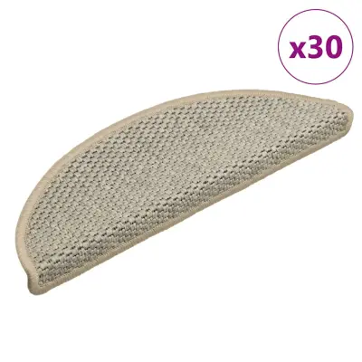 vidaXL Samolepilne preproge za stopnice sisal 30 kosov 56x17x3 cm