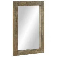 vidaXL Kopalniško ogledalo 50x2,5x70 cm Masivni les Mango