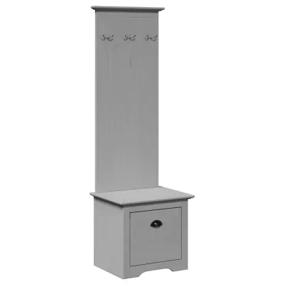 vidaXL Predsobna omara s kljukami "BODO" Grey 50x40x157 cm