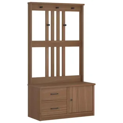 vidaXL Drevo za dvorano "SANDENS" 87x40x159,5 cm masivni les bora