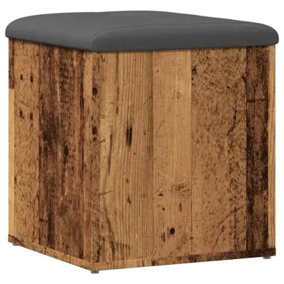 vidaXL klop za shranjevanje starega lesa 42x42x45 cm inženirski les