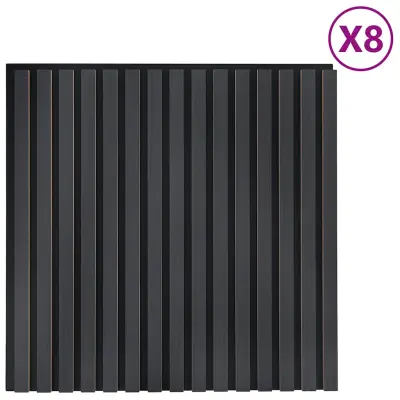 vidaXL Akustični stenski paneli 8 kosa z letvami 60,5x60 cm