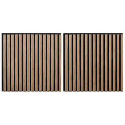 vidaXL Akustični stenski paneli 2 kosa z letvami 60,5x60 cm