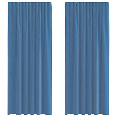 vidaXL Voile zavese z zanke 2 kosa kraljevsko modra 140x245 cm