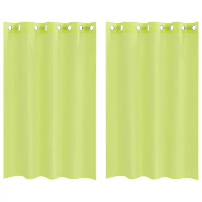 vidaXL Voile zavese z vponkami 2 kosa jabolčno zelene barve 140x175 cm