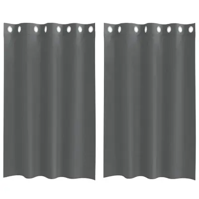 vidaXL Voile zavese z vponkami 2 kosa temno siva 140x175 cm