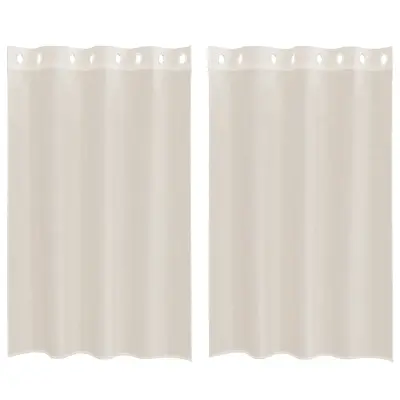 vidaXL Voile zavese z vponkami 2 kosa kremna 140x175 cm