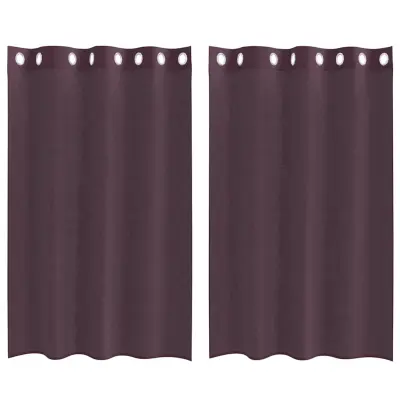 vidaXL Voile zavese z vponkami 2 kosa vijolična 140x175 cm