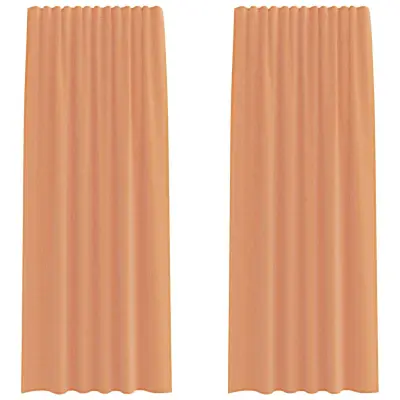 vidaXL Voile zavese z zanke 2 kos Terakota 140x225 cm
