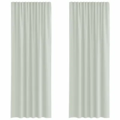vidaXL Voile zavese z zanke 2 kosa svetlo siva 140x260 cm