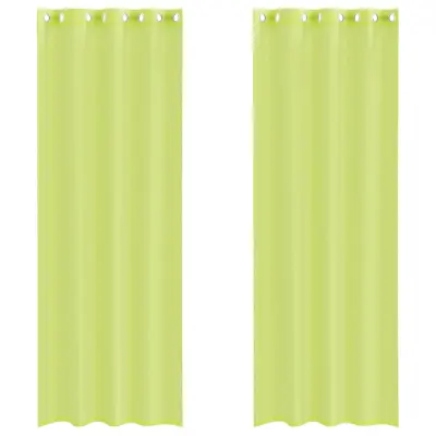 vidaXL Voile zavese z vponkami 2 kosa jabolčno zelene barve 140x260 cm