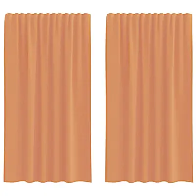 vidaXL Voile zavese z zankami 2 kosa Terakota 140x175 cm