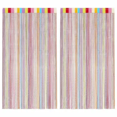vidaXL Zavese iz nitk 2 kosa 100x250 cm večbarvne barve